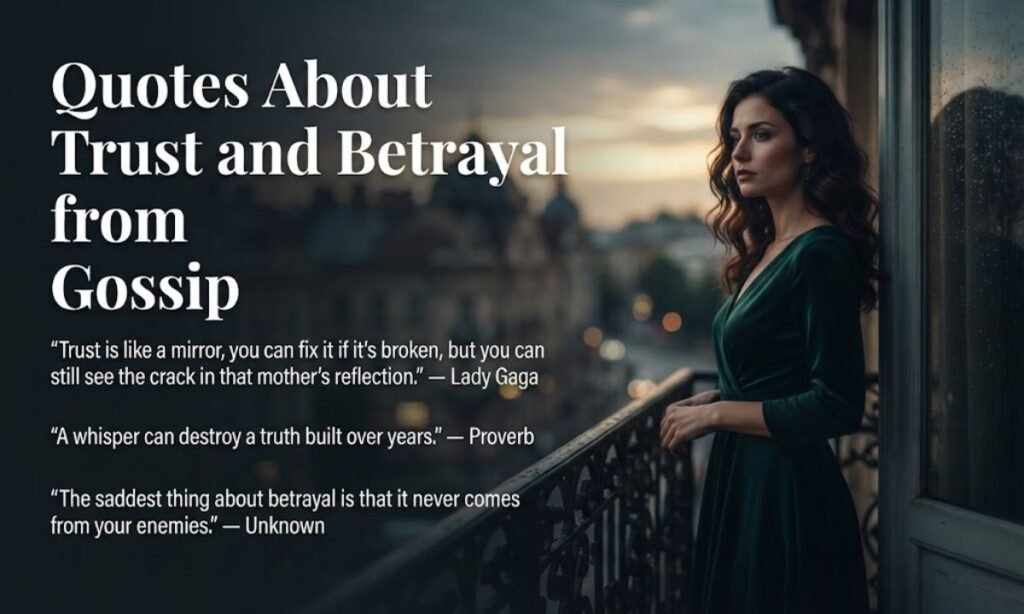Quotes About Trust and Betrayal from Gossip