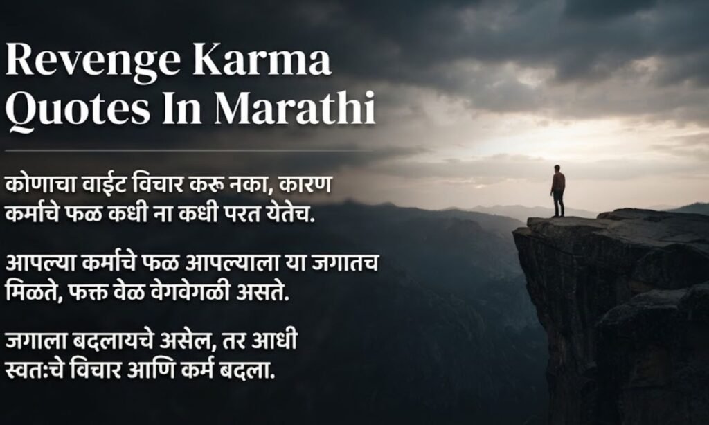 Revenge Karma Quotes In Marathi