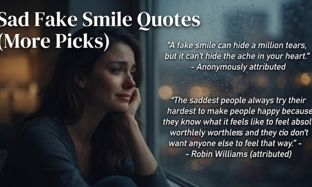 Sad Fake Smile Quotes (More Picks)