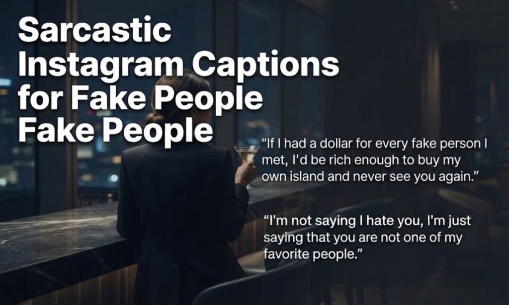 Sarcastic Instagram Captions for Fake People