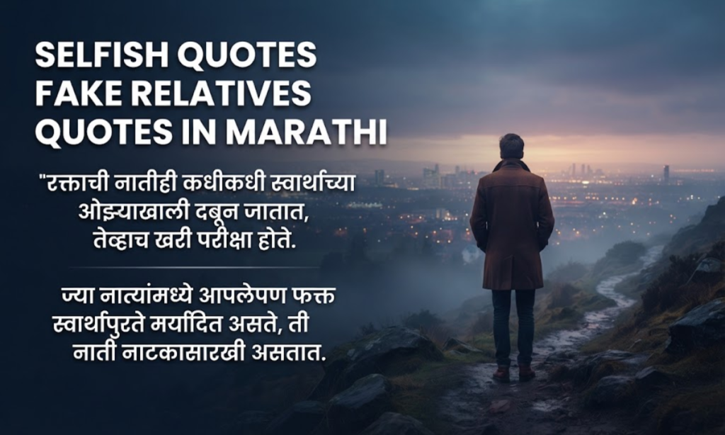 Selfish Quotes Fake Relatives Quotes in Marathi