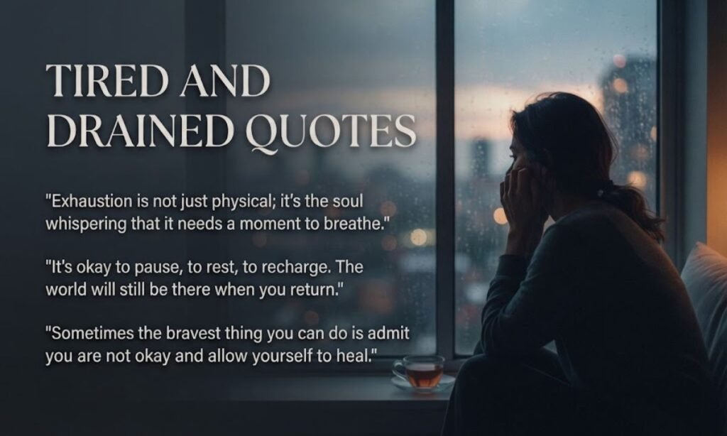 Tired And Drained Quotes