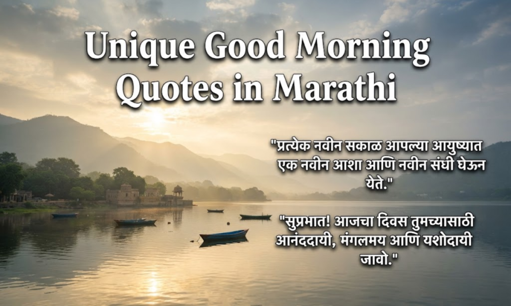 Unique Good Morning Quotes in Marathi