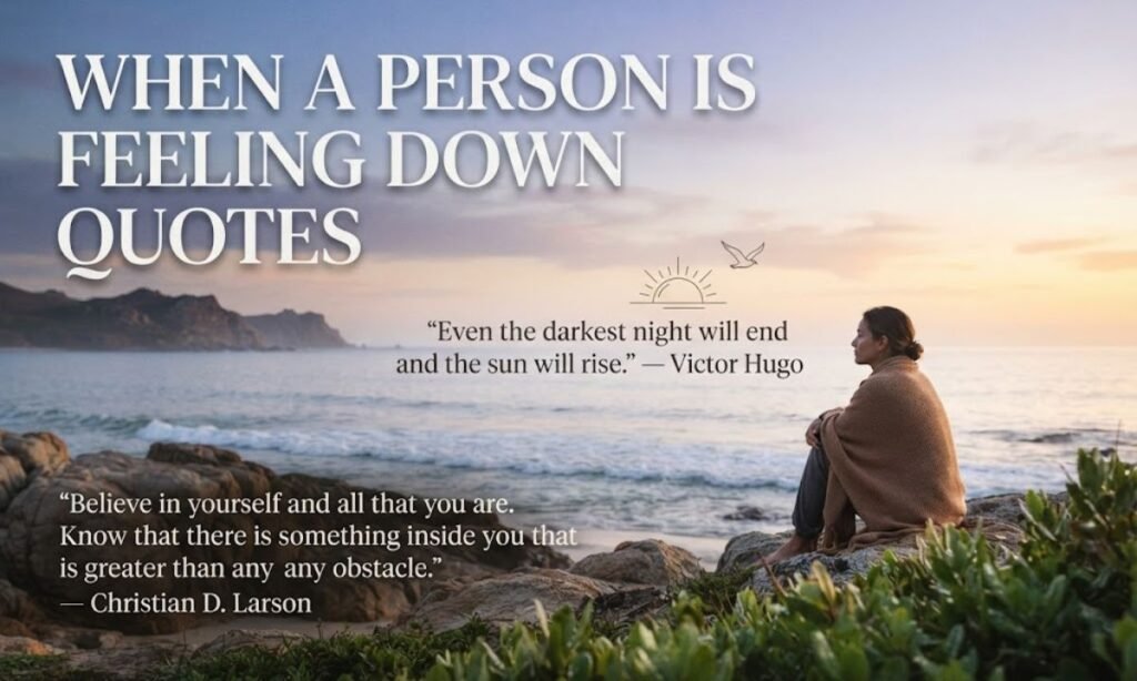 When a Person Is Feeling Down Quotes