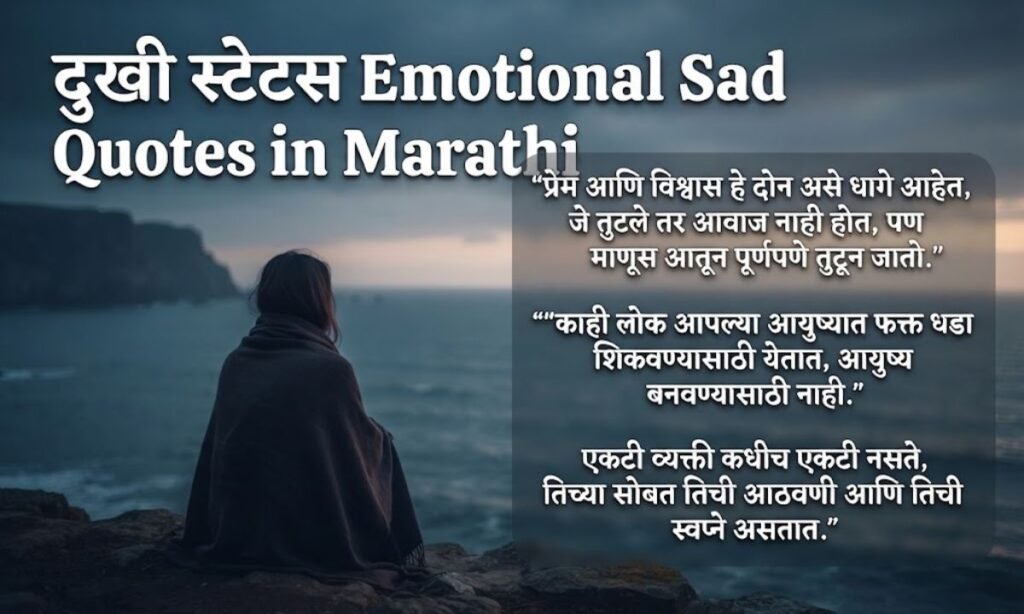 दुखी स्टेटस Emotional Sad Quotes in Marathi