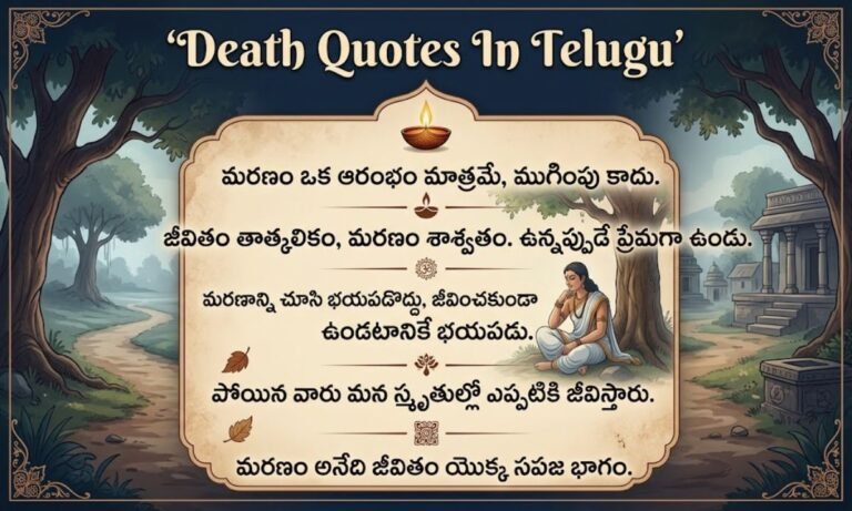 900+ Best Death Quotes in Telugu | Heart Touching & Emotional Quotes
