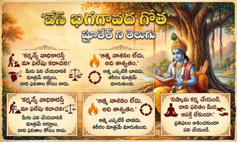Best Bhagavad Gita Quotes In Telugu