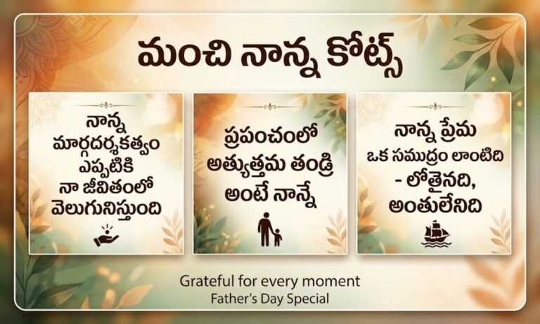 Best Father Quotes In Telugu