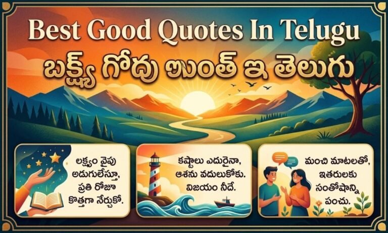 Best Good Quotes In Telugu