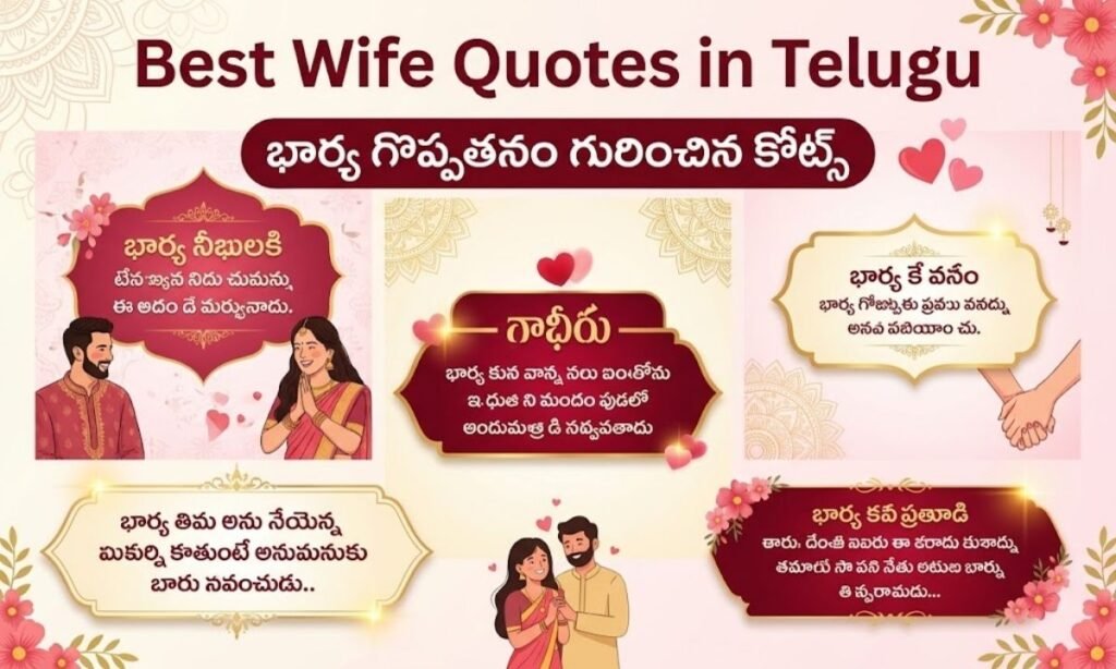 Best Wife Quotes in Telugu