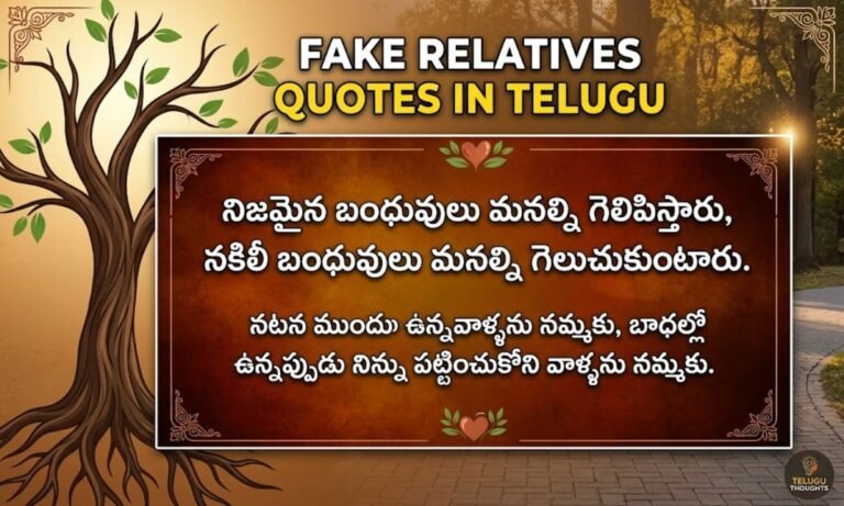 Fake Relatives Quotes In Telugu