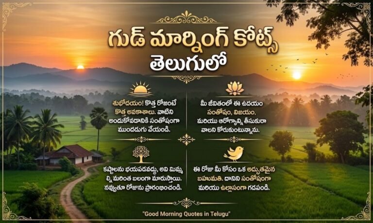 Good Morning Quotes in Telugu