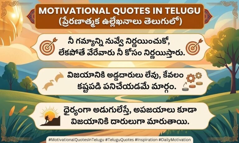 Motivational Quotes In Telugu