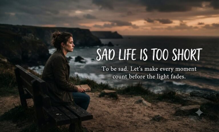 Sad Life Is Too Short Quotes