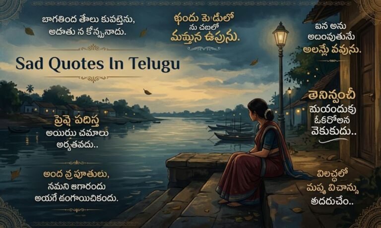 Sad Quotes In Telugu