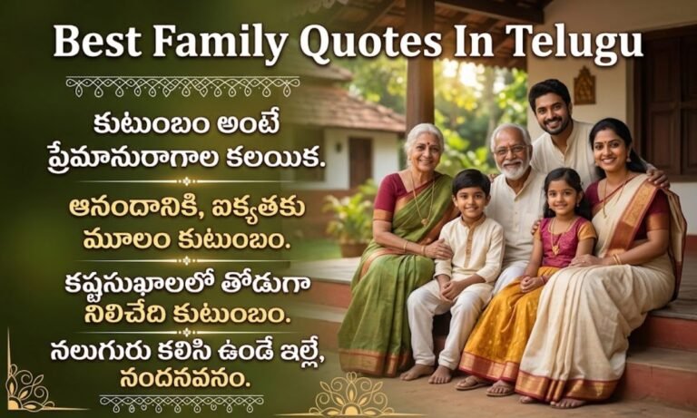 Best Family Quotes In Telugu