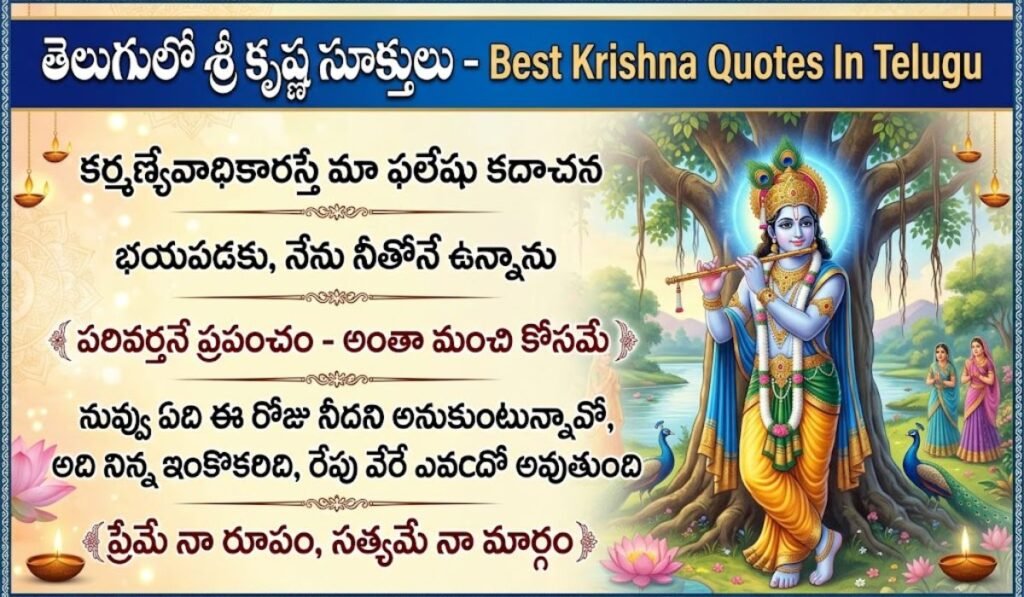 Best Krishna Quotes In Telugu