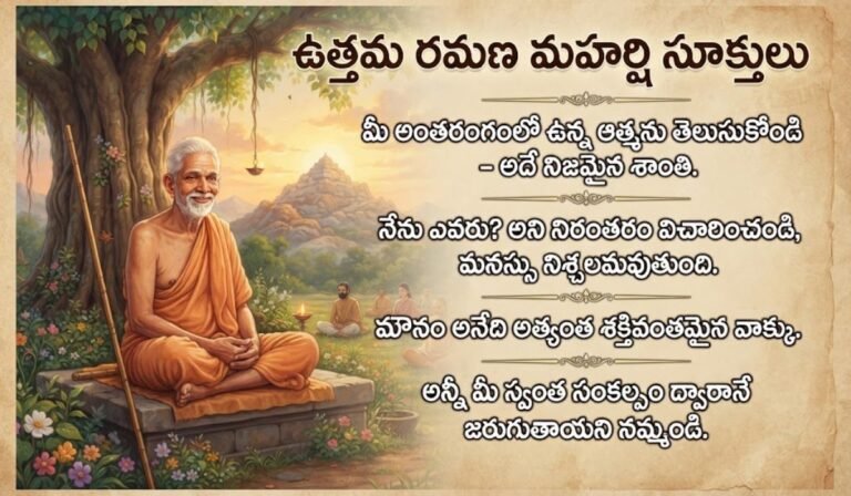 Best Ramana Maharshi Quotes In Telugu