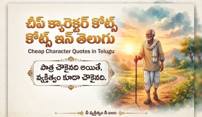 Cheap Character Quotes in Telugu