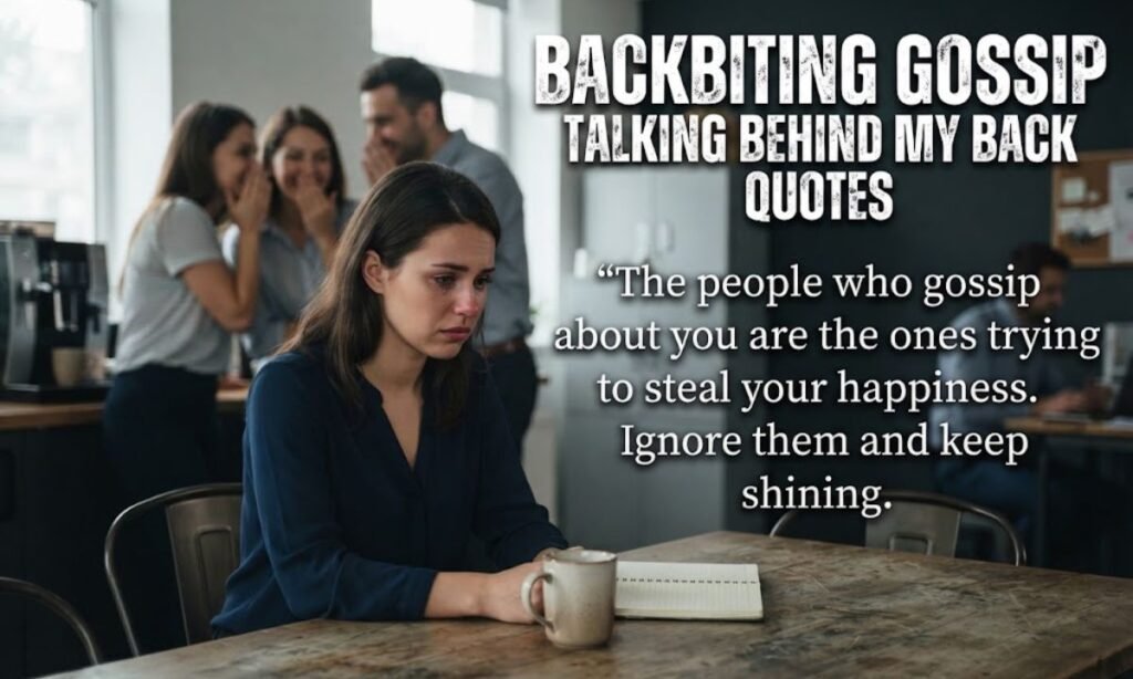Backbiting Gossip Talking Behind My Back Quotes