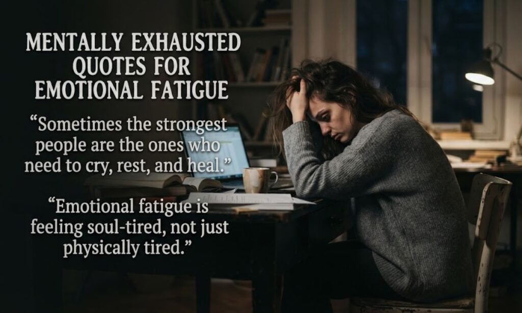 Mentally Exhausted Quotes For Emotional Fatigue