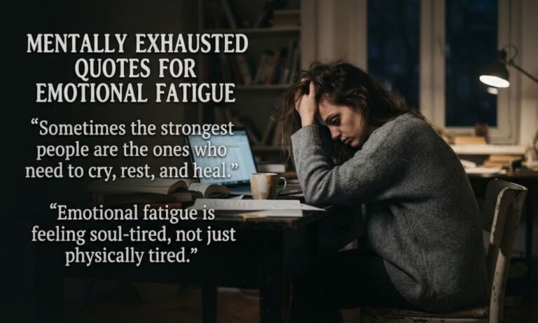 Mentally Exhausted Quotes For Emotional Fatigue